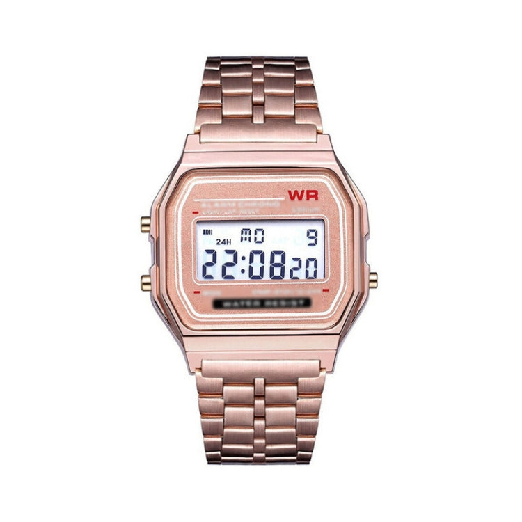 Sportuhr LED Digital Waterproof Quartz WristWatch (Rosegold)