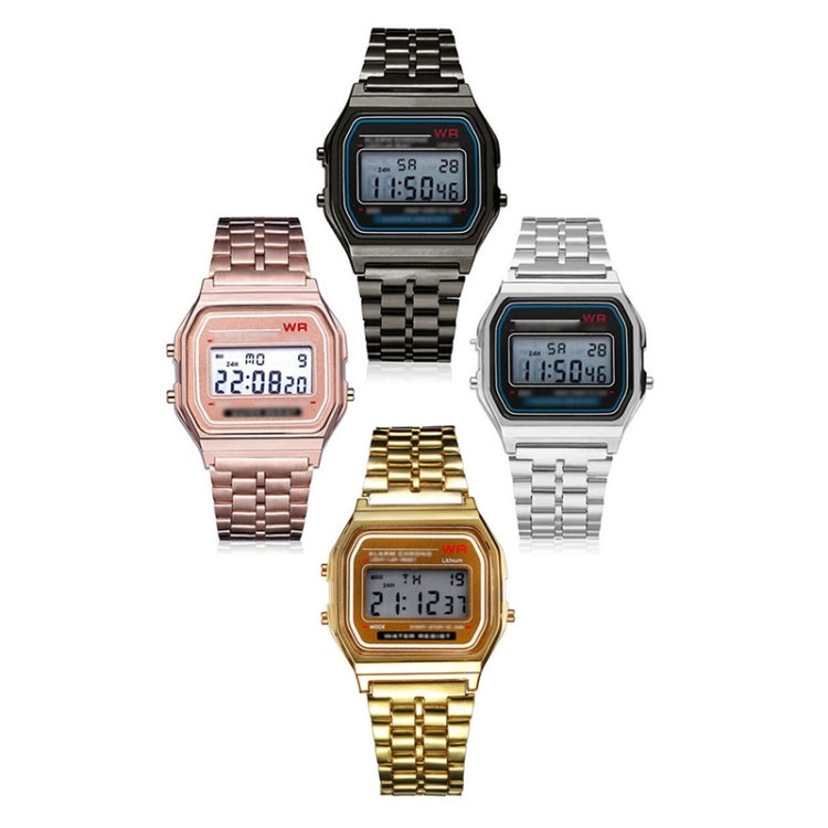 Sportuhr LED Digital Waterproof Quartz WristWatch (Gold)