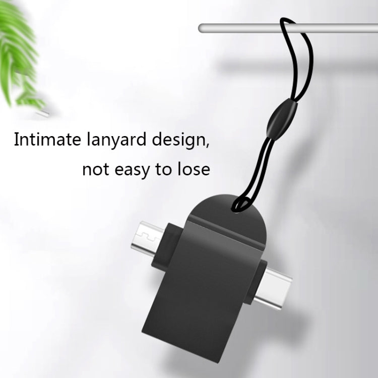 USB 3.0 USB-C / Typ-C + Micro USB-männlicher Multifunktions-OTG-Adapter | #Elektroniktrade.ch#