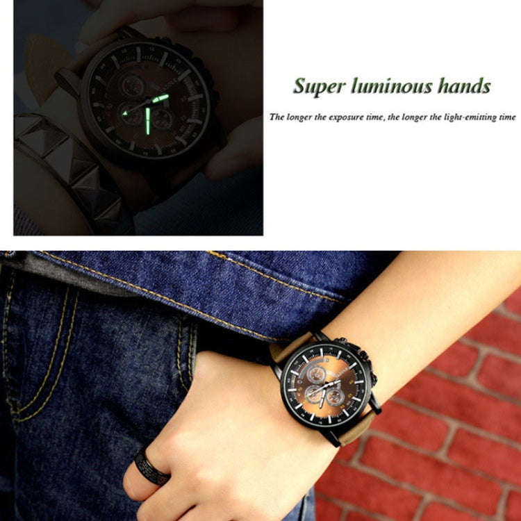 Yazole Sport Männer Leuchtende Business Quarzuhr