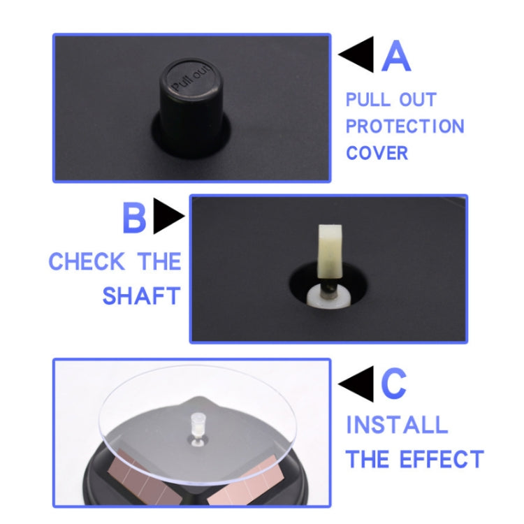 12 cm Solar rotierende Anzeigeständer Requisiten Drehteller
