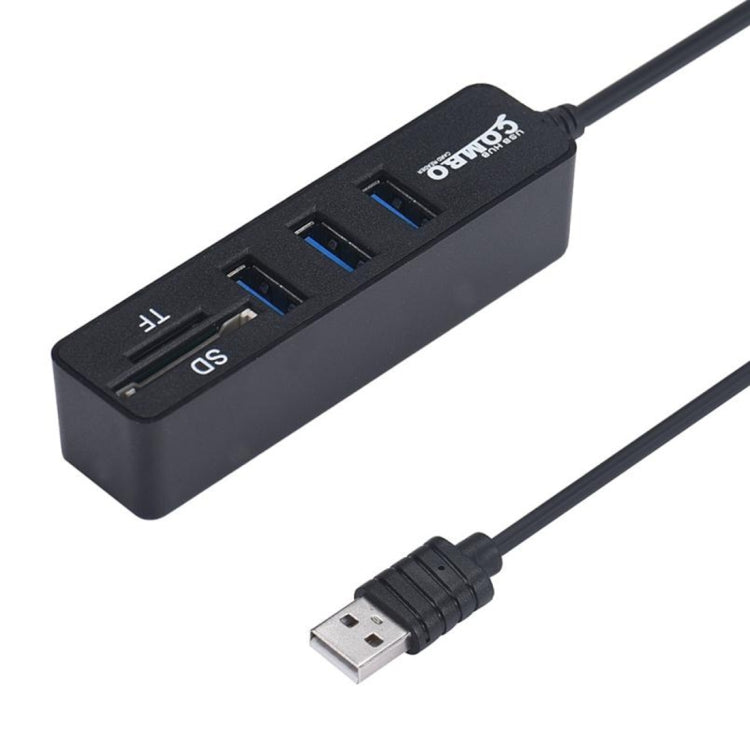 2 in 1 USB 2.0 480Mbps 3 Port USB + Micro SD/T-FLASH SD/SDHC/SDXC Kartenleser