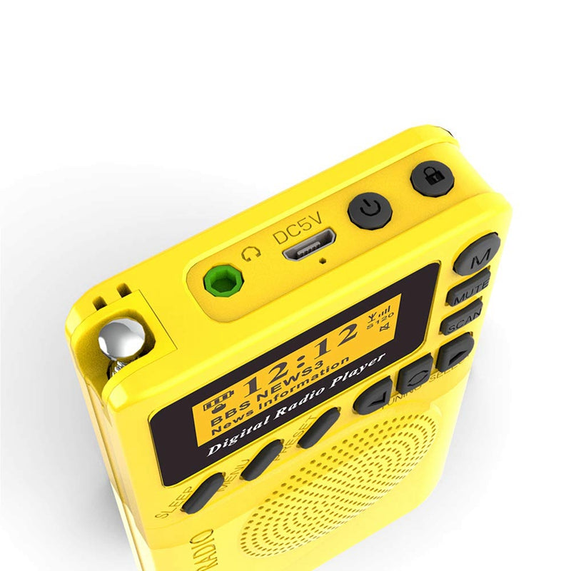 Mini DAB+ Taschenradio in Gelb | #Elektroniktrade.ch#