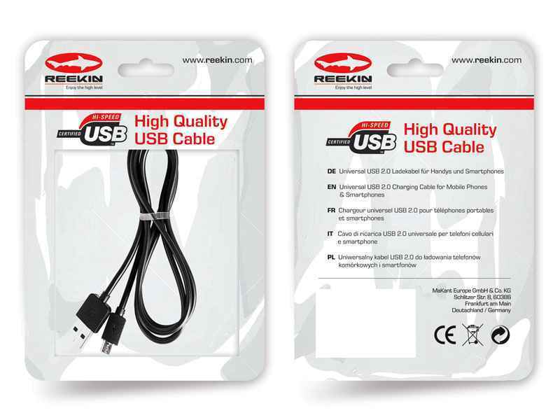 Reekin Kabel (USB-C) 1 Meter (Schwarz-Nylon)