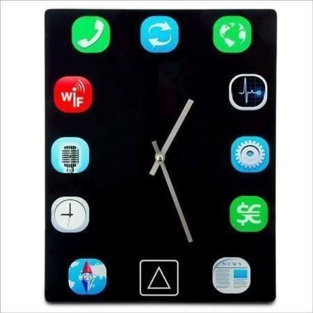 Wanduhr Smartphone/Tablet Pad Design Glas | #Elektroniktrade.ch#