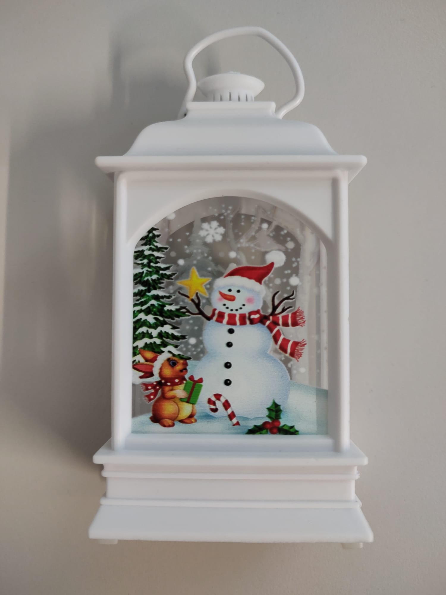 Weihnachts Laterne Schneemann Teelicht