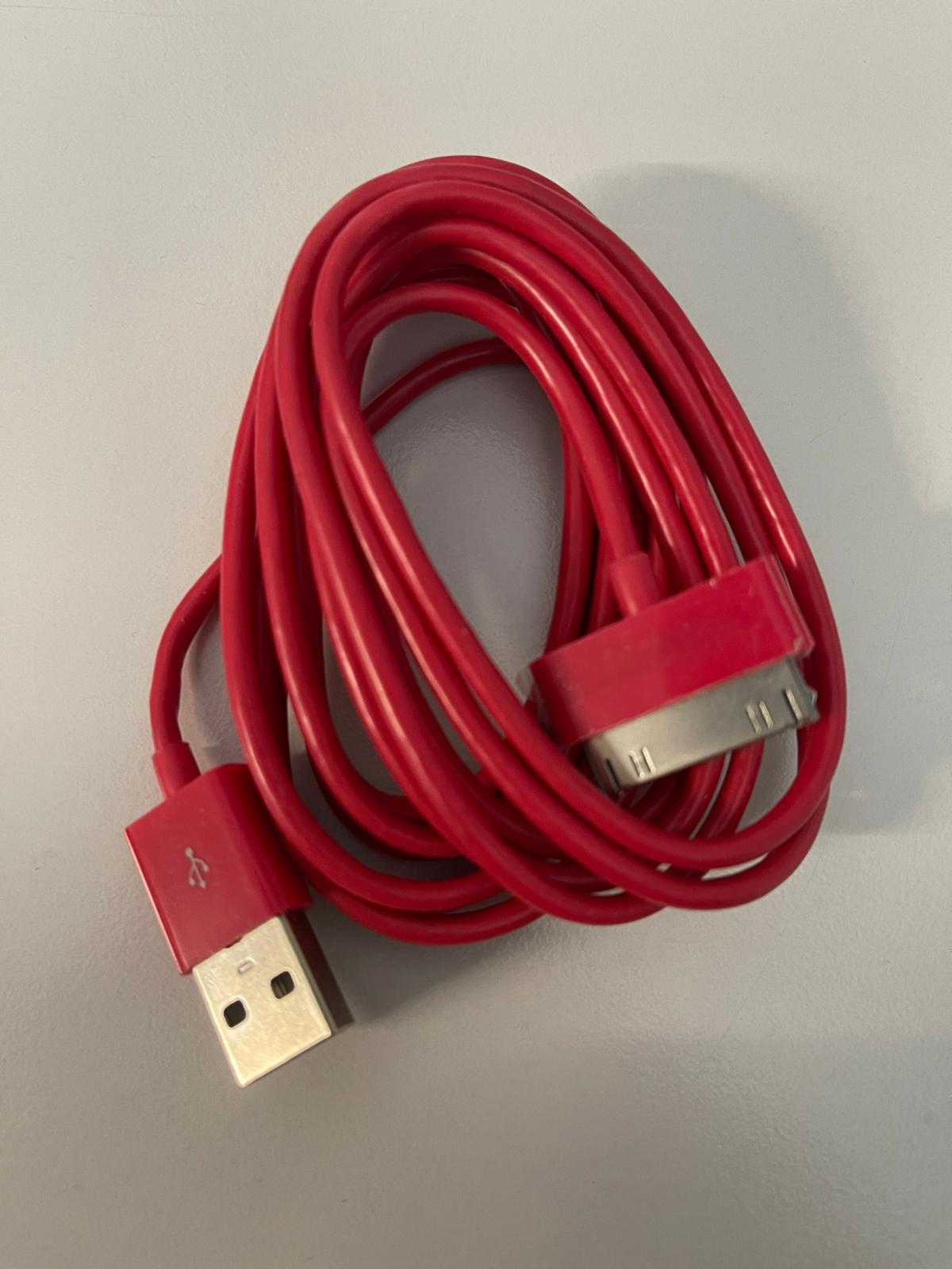 Ladekabel für iPhone 3/4/4S in Rot 2m