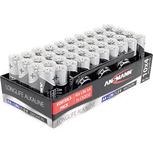 Ansmann Alkaline Batterie, AA (Micro), 40er-Pack Elektroniktrade Switzerland