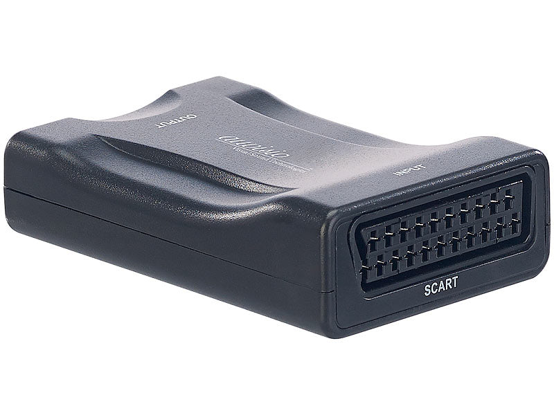 auvisio SCART-auf-HDMI-Adapter / Konverter mit USB-Ladekabel, 720p/1080p Elektroniktrade Switzerland