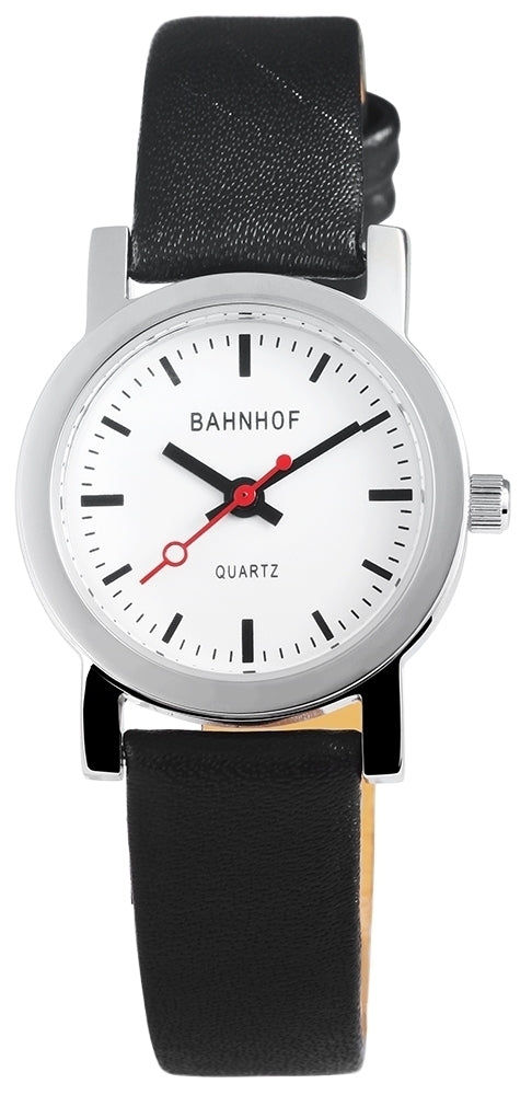 Bahnhof Bahnhof Damenuhr mit Echtlederarmband Elektroniktrade Switzerland