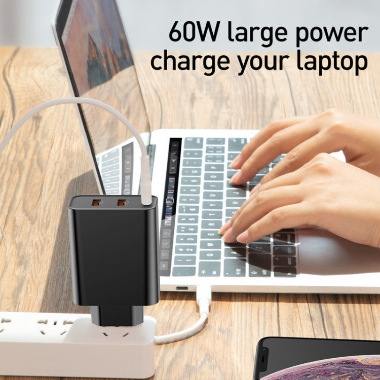 BASEUS 60W PPS 3-Port (Dual USB + USB-C / Typ C) Schnellladegerät Elektroniktrade Switzerland