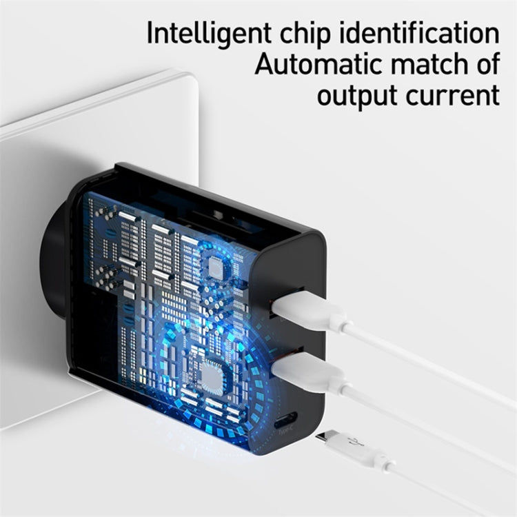 BASEUS 60W PPS 3-Port (Dual USB + USB-C / Typ C) Schnellladegerät Elektroniktrade Switzerland