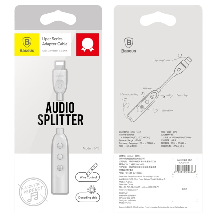 BASEUS Audio-Adapterkabel mit Stecker und 3,5 mm Buchse mit Kabelsteuertaste Elektroniktrade Switzerland
