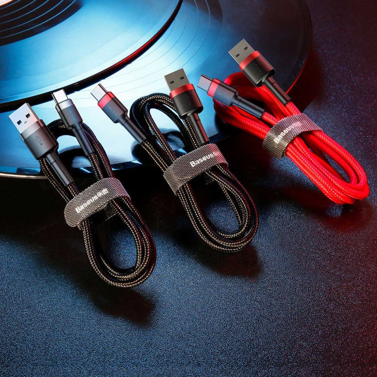 BASEUS Baseus 2A Typ C / USB-C Cafule Robustes Ladekabel, Länge: 3m (rot) Elektroniktrade Switzerland