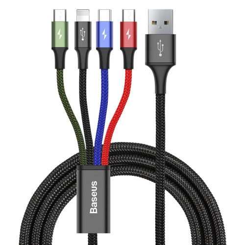 BASEUS Baseus Rapid Serie 4 in 1 1,2 m 3,5 A USB zu 2 x Micro USB + 8Pin + USB-C / Typ C-Kabel Elektroniktrade Switzerland