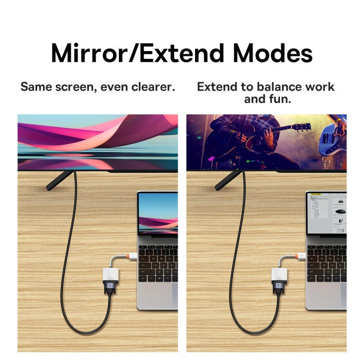 BASEUS Basis-Lite-Serie HDMI an VGA-Adapter (weiß) elektroniktrade Switzerland