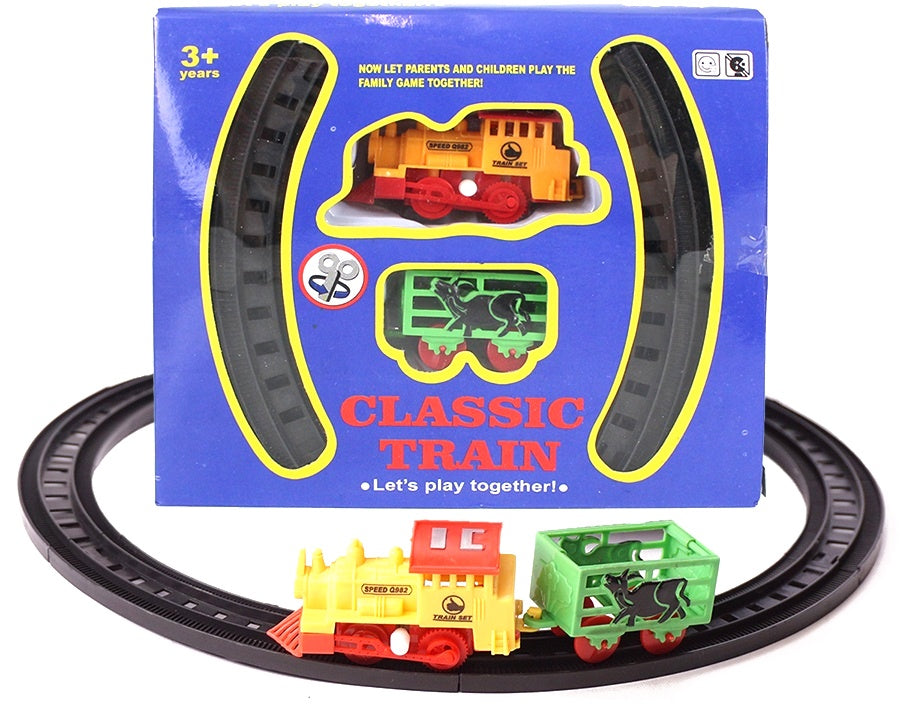 Eisenbahn zum Aufziehen in Box ca 18x15,5x4,5cm