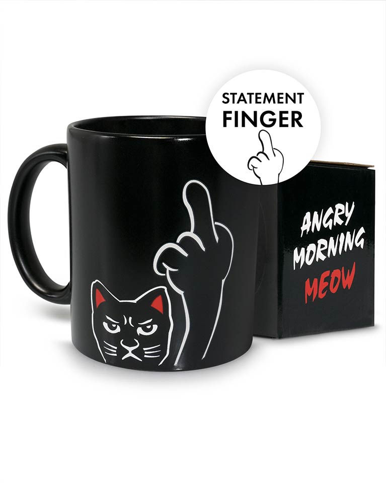 TASSE - ANGRY Winkekatze Schwarz