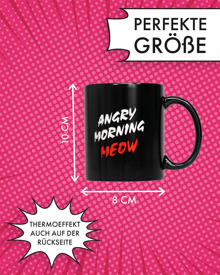 TASSE - ANGRY Winkekatze Schwarz