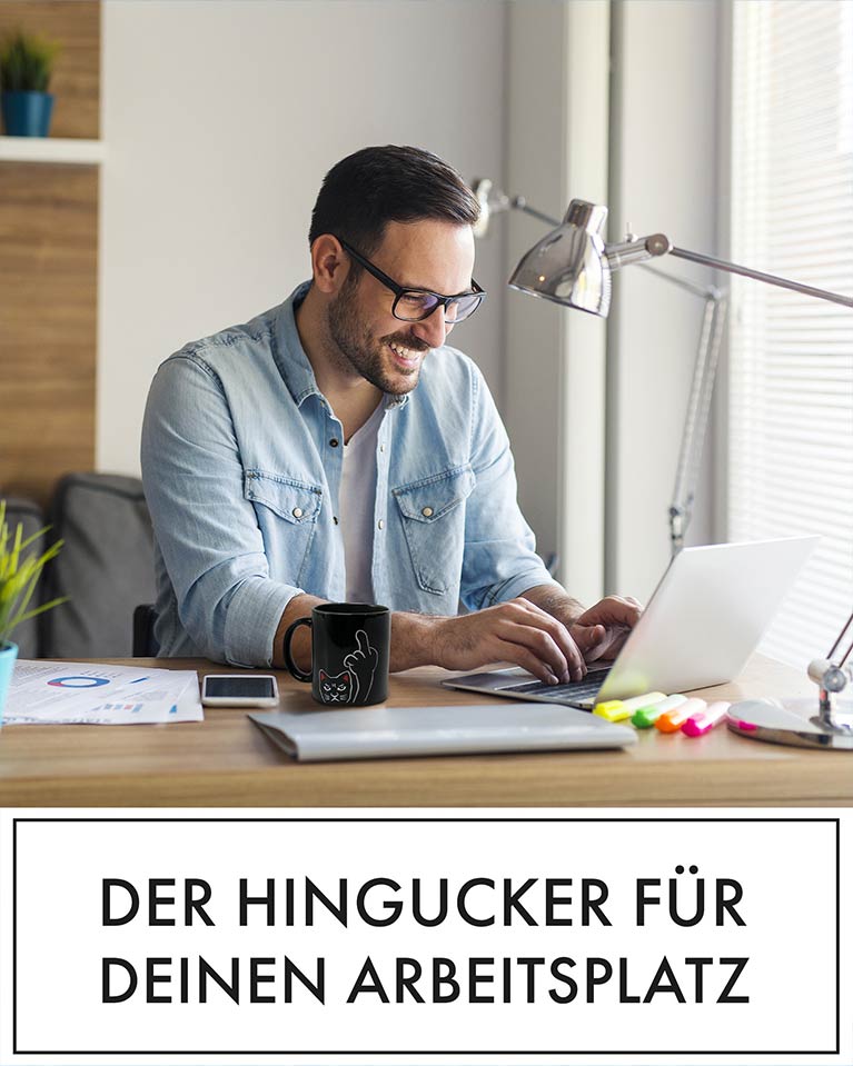 TASSE - ANGRY Winkekatze Schwarz