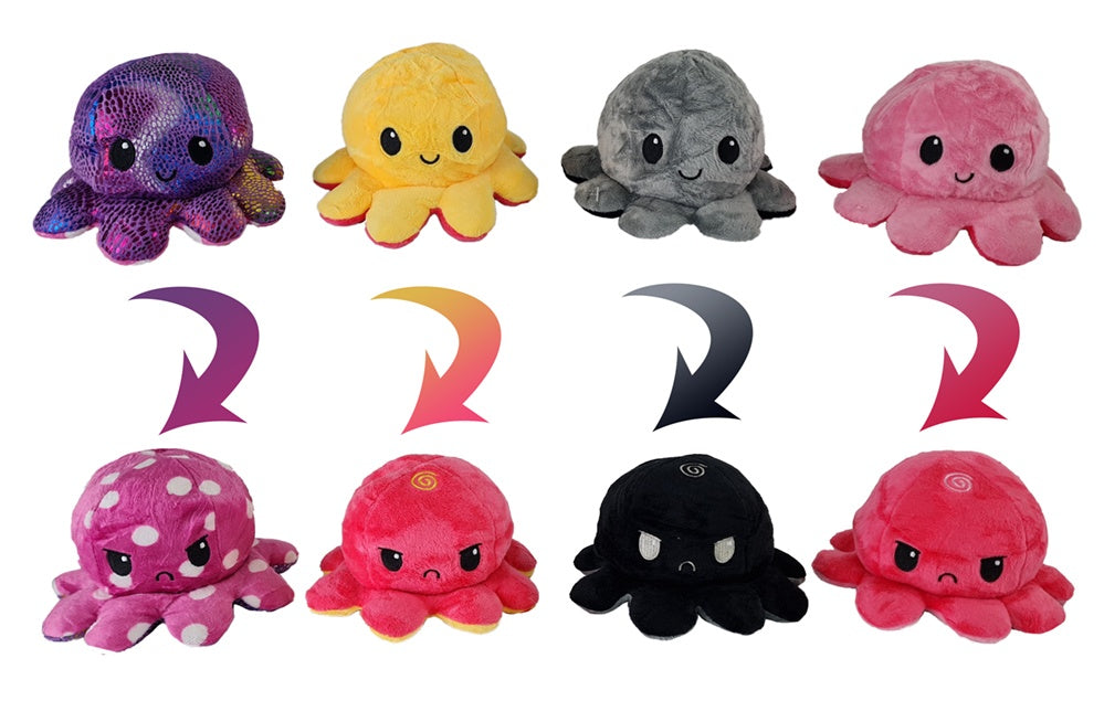 Oktopus Flip Wendetier umkrempelbar ca 15x10 cm