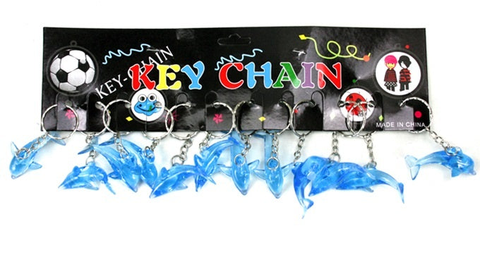 Delfin blau an Schlüsselanhänger - ca 4,5cm