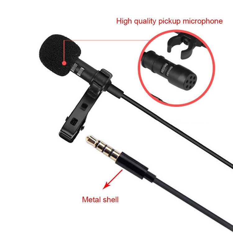 Elektroniktrade 1,5 m Lavalier Kabelaufnahmemikrofon Mobiltelefon Karaoke-Mikrofon (schwarz) Elektroniktrade Switzerland