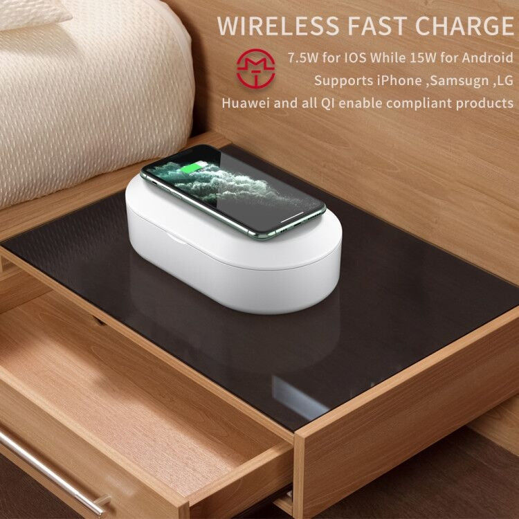Elektroniktrade 15W Wireless & Smartphone Sterilisator UV-Licht Desinfektionsreinigungsbox (weiß) elektroniktrade Switzerland