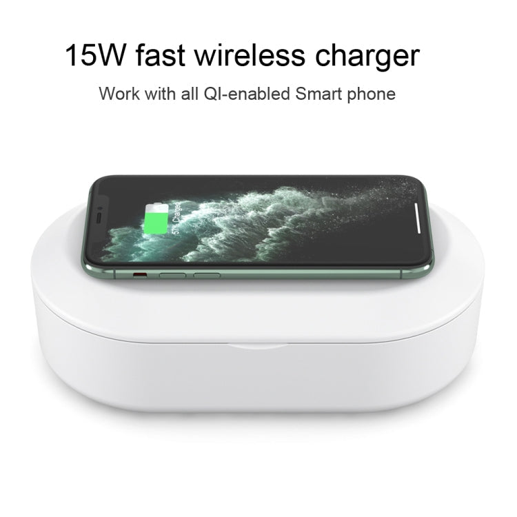 Elektroniktrade 15W Wireless & Smartphone Sterilisator UV-Licht Desinfektionsreinigungsbox (weiß) elektroniktrade Switzerland