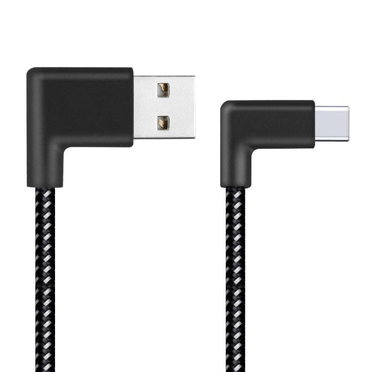 Elektroniktrade 2m/1m 2A USB zu USB-C / Typ C Nylon Winkel Daten-Sync-Ladekabel Elektroniktrade Switzerland