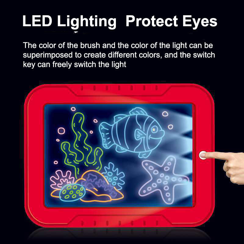 Elektroniktrade 3D Magic Kinder Zeichenblock Leuchttafel mit LED Licht Magic Pad Elektroniktrade Switzerland