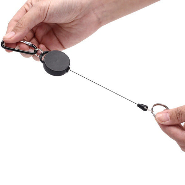 Elektroniktrade 60cm Nylon Schnur Schlüsselanhänger ausziehbar mit Karabiner Elektroniktrade Switzerland