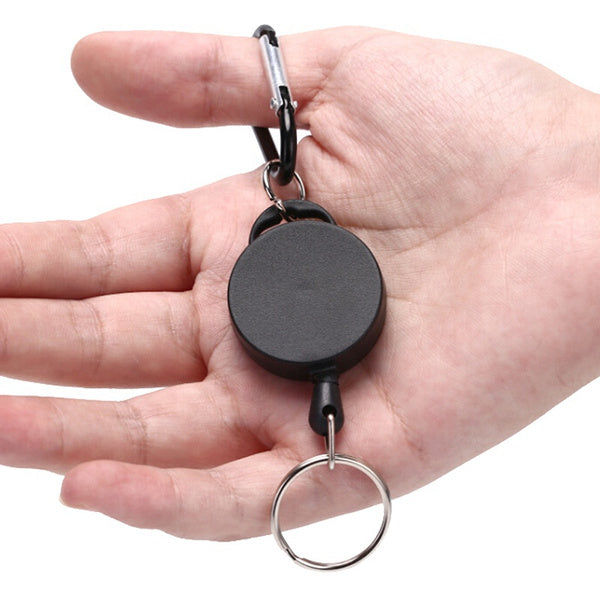 Elektroniktrade 60cm Nylon Schnur Schlüsselanhänger ausziehbar mit Karabiner Elektroniktrade Switzerland