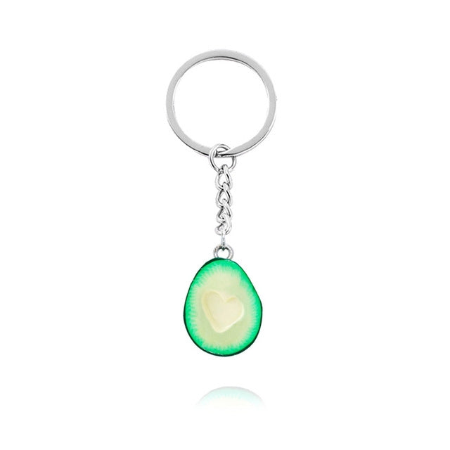 Elektroniktrade Avocado Herzförmiger handgefertigter Keramikschlüsselbund Elektroniktrade Switzerland