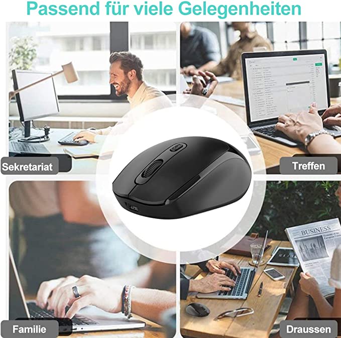Elektroniktrade Computer Funkmaus 2,4 GHz Wireless & 5.1 Bluetooth Maus 2in1 Elektroniktrade Switzerland