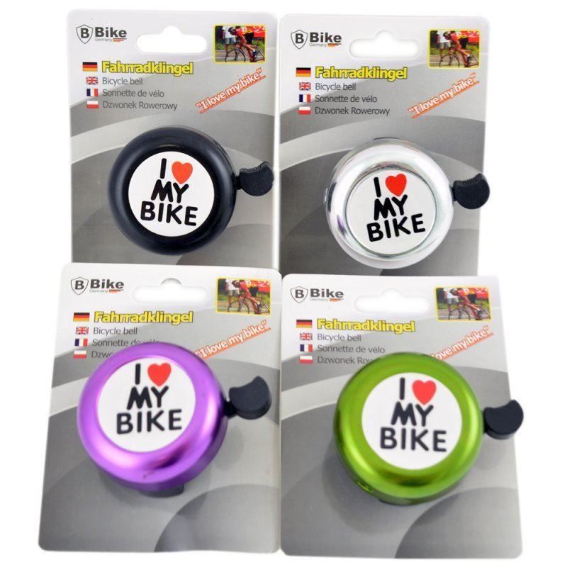 Elektroniktrade Fahrradklingel "I LOVE MY BIKE" - 4 Farben Mix Elektroniktrade Switzerland