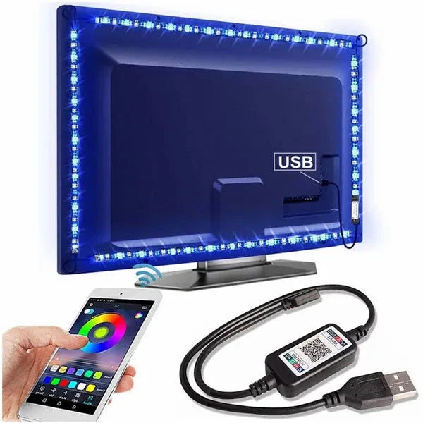 Elektroniktrade Flexibler LED 5050 Streifen mit USB/ Bluetooth über APP steuerbar Elektroniktrade Switzerland