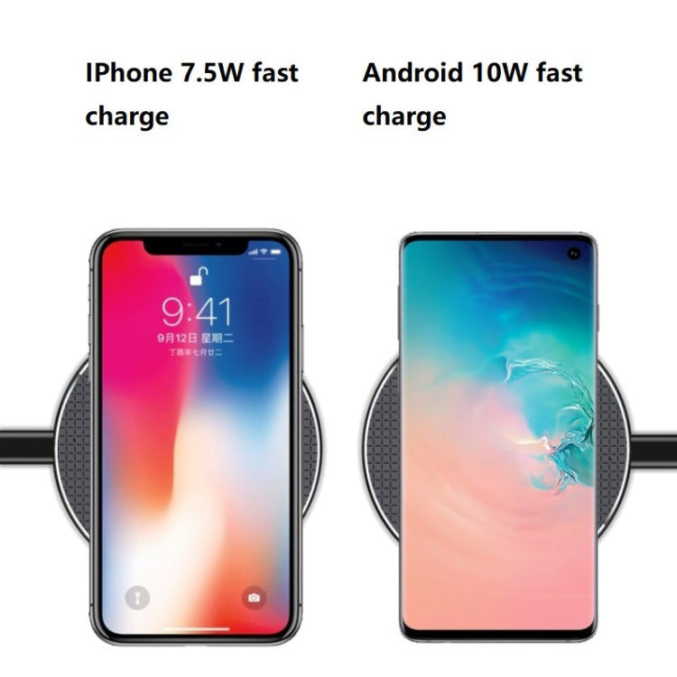 Elektroniktrade K8 10W Universal-Ladegerät für Mobiltelefone aus Aluminiumlegierung, Spezifikation: mit 1 m Kabel (schwarz) Elektroniktrade Switzerland