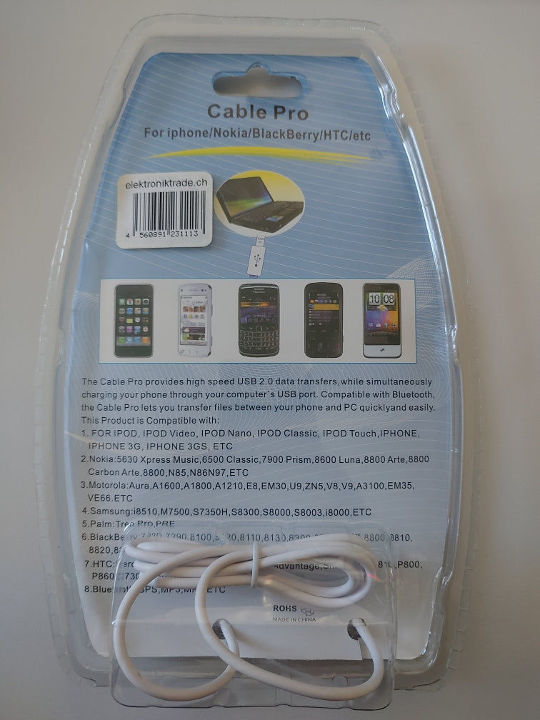 Elektroniktrade Kabel Pro Set 3 in 1 MiniUSB/iPhone 3/3GS/4/4s/MicroUSB Elektroniktrade Switzerland