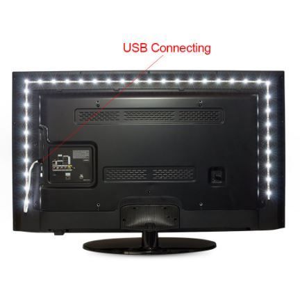 Elektroniktrade Ledstrip 1 Meter Warmweiss mit USB Stecker Elektroniktrade Switzerland