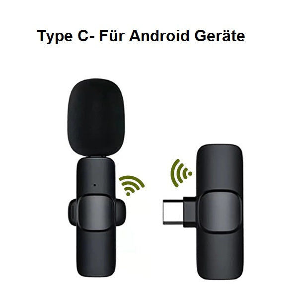 Elektroniktrade Mini-Funkmikrofon für USB-C/Lightning Geräte, 2,4 GHz, 48 kHz Stereo, 10 m Elektroniktrade Switzerland