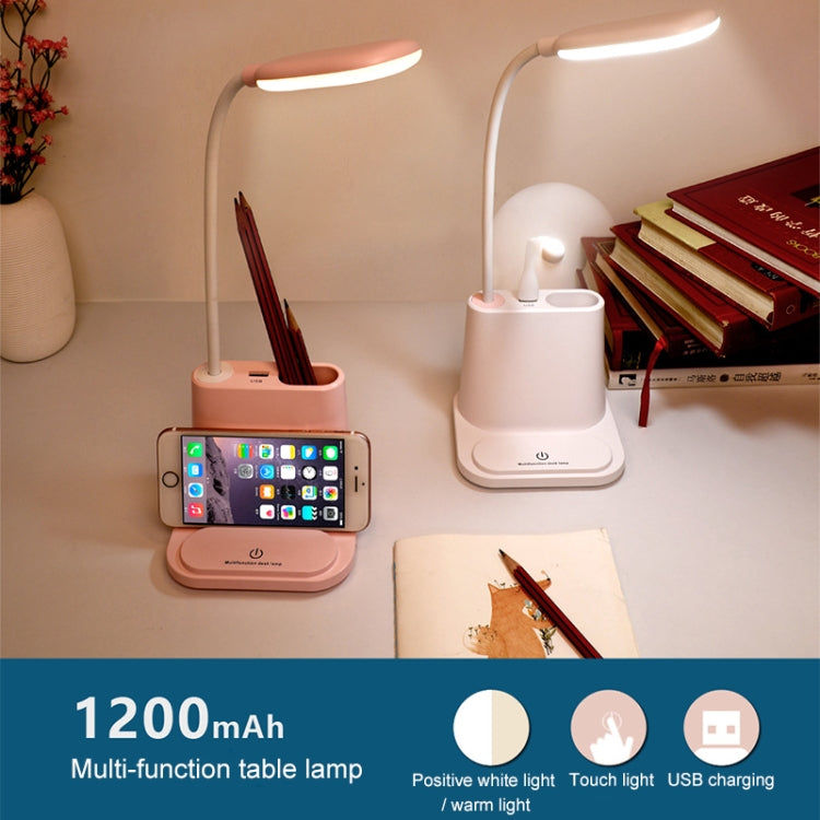 Elektroniktrade Multifunktions-Touch-Schalter USB-Lade-LED-Schreibtischlampe mit Telefonhalter und Stifthalter Elektroniktrade Switzerland
