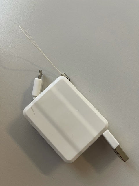 Elektroniktrade Premium Micro USB-Ladedatenkabel ausziehbar Weiss Elektroniktrade Switzerland