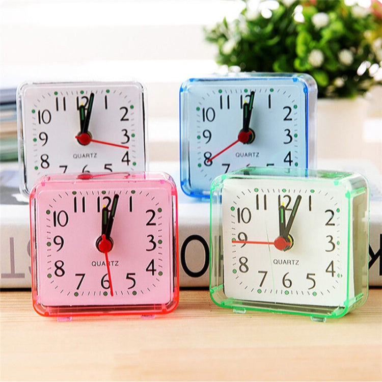 Elektroniktrade Quadratischer Mini Wecker Transparentes Gehäuse Blau/Rosa/Weiss/Grün Elektroniktrade Switzerland