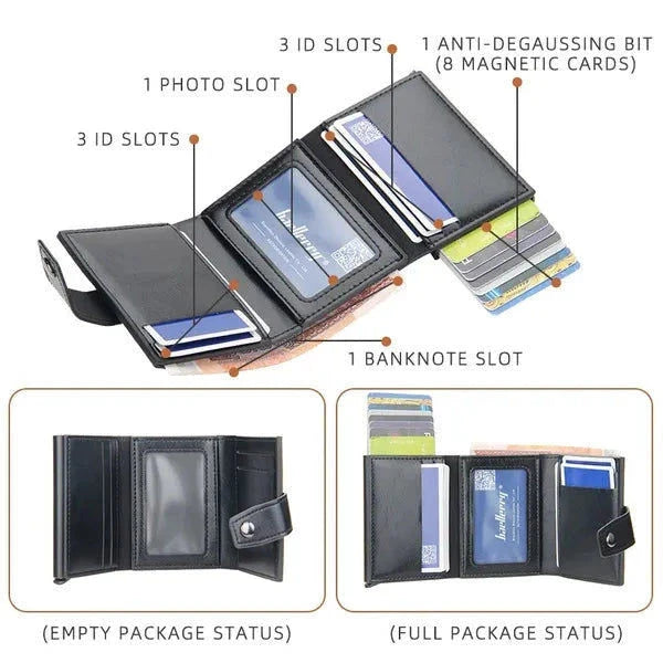 Elektroniktrade RFID Blocking Protection Herren Leder Geldbörse Alu elektroniktrade Switzerland