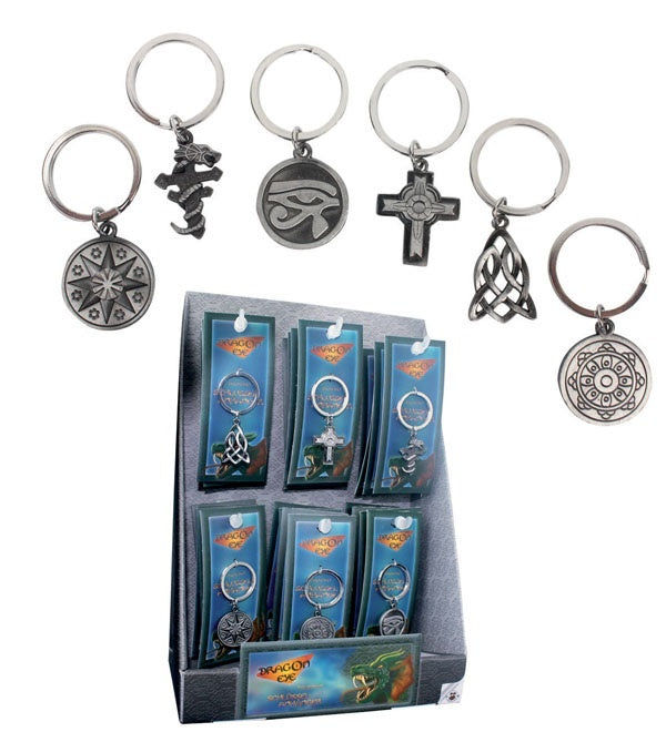 Elektroniktrade Talisman 'Dragon Eye' 6-fach an Schlüsselring - ca 2,5-3cm aus Metall Elektroniktrade Switzerland