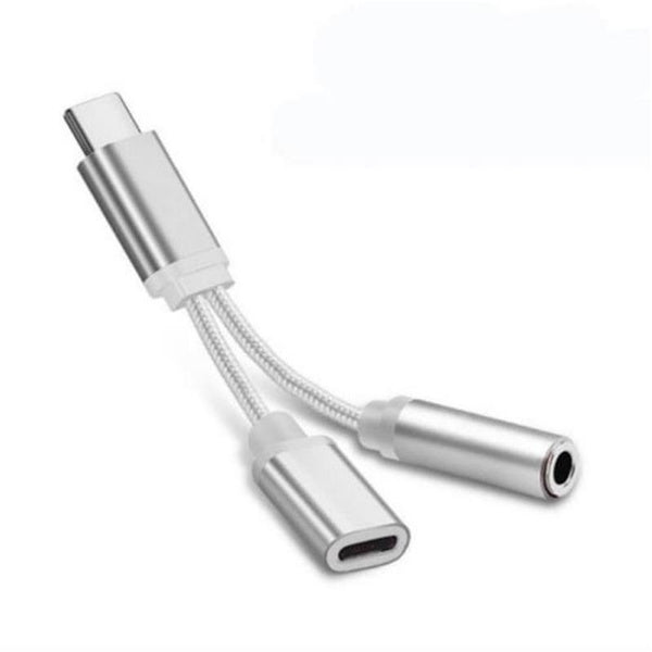 Elektroniktrade Universal USB-C auf Klinke 3.5mm Kopfhöreranschluss Ladekabeladapter Elektroniktrade Switzerland