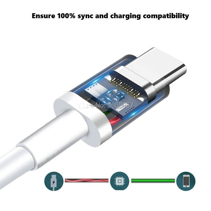 Elektroniktrade USB-C Lade & Daten Kabel für Android Geräte 1m in Weiss Elektroniktrade Switzerland