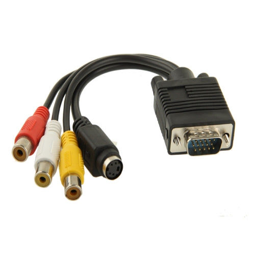 Elektroniktrade VGA-zu-S-Video-AV-Cinch-TV-Wandler-Kabeladapter mit 2 Audiokabeln Elektroniktrade Switzerland