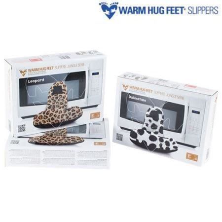 Elektroniktrade Warm Hug Feet Mikrowellen Hausschuhe Leopard Elektroniktrade Switzerland